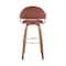 Armen Living Daxton 30" Brown Faux Leather and Walnut Wood Bar Stool LCDXBAWABR30 - alternate 5